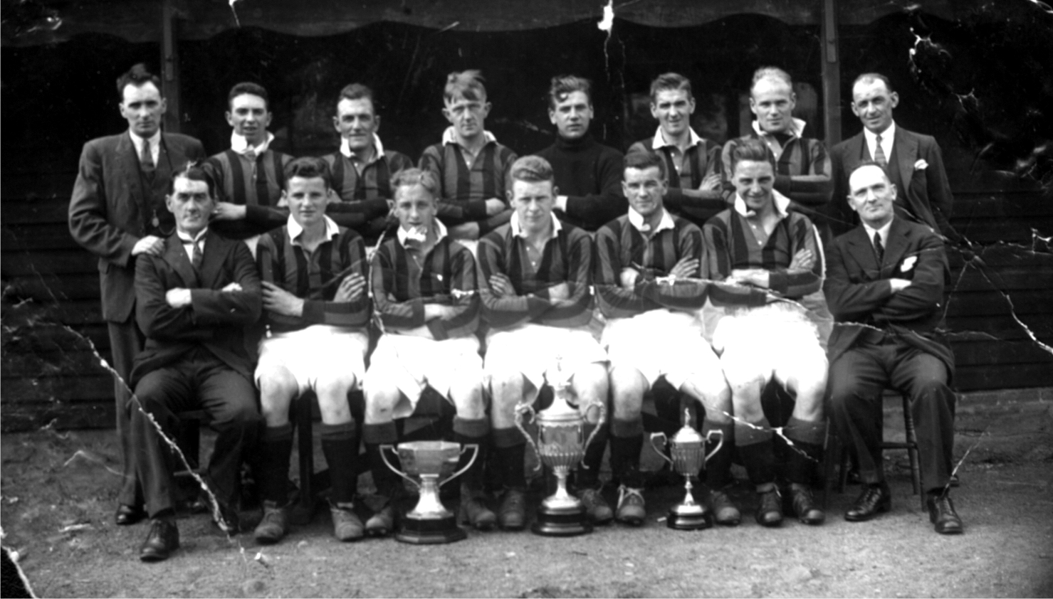 Allandale Football Team with Trophies
